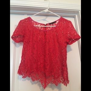 Bright lace top